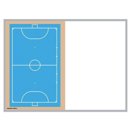 名入れ無料  作戦盤 フットサル 移動式カラフル作戦板 キャスター付き作戦板 カラーコート図付ホワイ...