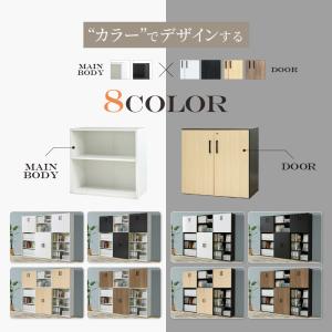 倉庫受取限定 木製キャビネット 3段 扉付き ...の詳細画像4