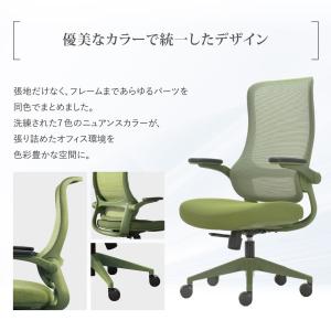 オフィスチェア メッシュ 肘付き リクライニン...の詳細画像2