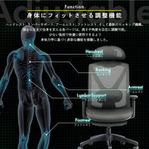オフィスチェア メッシュ ヘッドレスト付 ハン...の詳細画像5