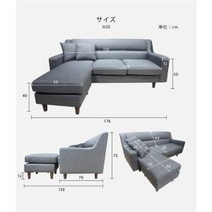 soldout ソファ 3人掛け L字 カウチ...の詳細画像1