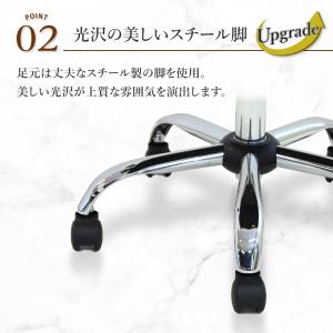 オフィスチェア 肘なし 合成皮革 デスクチェア...の詳細画像3
