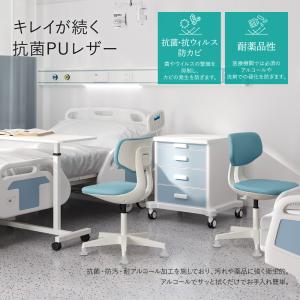 ナーススツール キャスター付 固定脚 ロー ナ...の詳細画像3