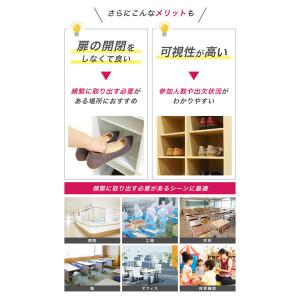 シューズラック 靴箱 3列 6段 18人用 シ...の詳細画像5