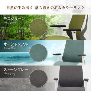 オフィスチェア 布張り 肘付 リクライニング ...の詳細画像3