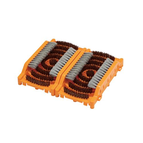 法人限定  泥落とし ブラシ マット 2個セット 幅412×奥行372×高さ80mm 連結ブラシマッ...