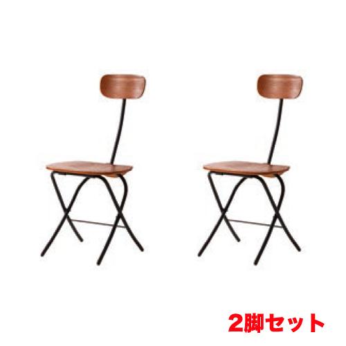 フォールディングチェア 2脚セット 折りたたみチェア 折りたたみ椅子 スチールフレーム スチール脚 ...