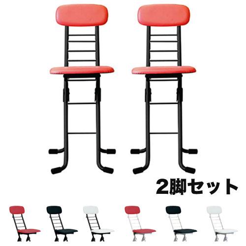 法人送料無料  折りたたみ椅子 4脚セット 幅350×奥行480×高さ790mm ウレタンシート フ...