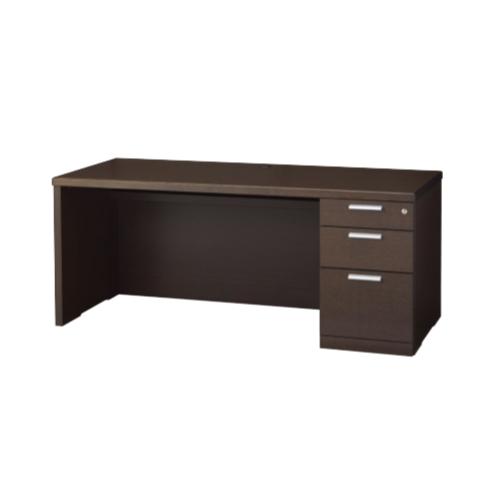 法人限定  片袖机 収納付きデスク 引出付デスク 役員家具 役員室 エグゼクティブデスク 重厚 デス...