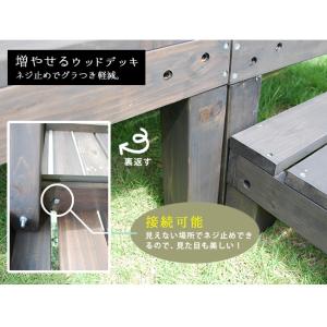 ウッドデッキ 2台 デッキ 縁台 デッキ縁台 ...の詳細画像3