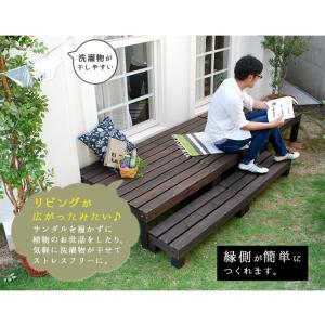 ウッドデッキ 2台 デッキ 縁台 デッキ縁台 ...の詳細画像5