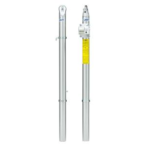 法人限定 テニス支柱 2本セット 屋外用 差込式 アルミ ネット巻器付き テニス コート 支柱 ポール テニス用 ポスト トーエイライト テニスポスト B2997