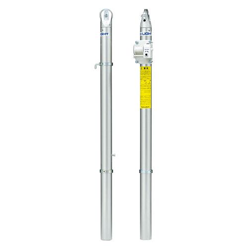 法人限定  テニス支柱 2本セット 屋外用 差込式 アルミ ネット巻器付き テニス コート 支柱 ポ...