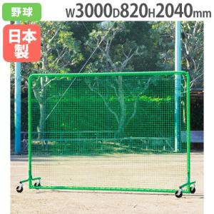 SANWA TAIKU 法人限定 バックネット 幅9m 高さ3m 移動式 ひさし