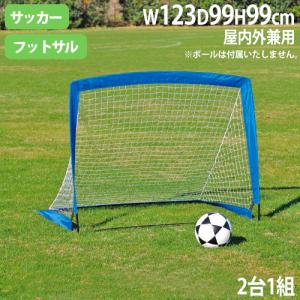 ミニサッカーゴール 2台1組 エバニュー 幅120×奥行60×高さ80cm