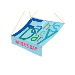 『FATHER'SDAY』 ハーフルーフペナント サイズ：W900mm×H800mm｜looky