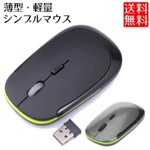 マウス 薄型 軽量 無線 コンパクト 軽い 2.4Ghz 光学式 シンプル マウス｜lool-shop