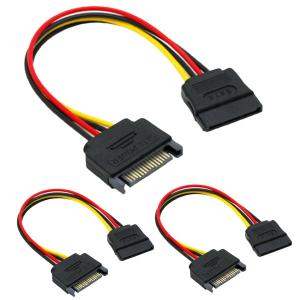 SATA 15ピン ケーブル 電源 延長 オス...の詳細画像1