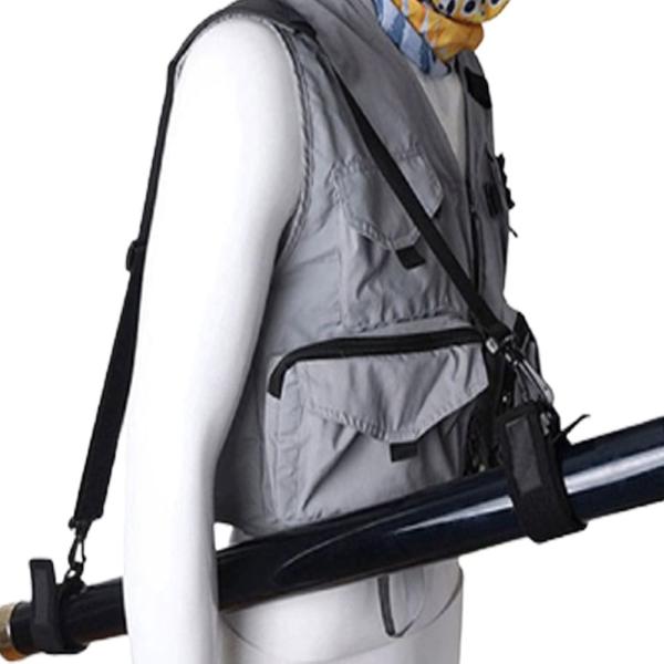 ロッドキャリー ショルダーベルト 釣り竿 ロッドホルダー 持ち運び 肩掛け バンド 固定 自転車 バ...