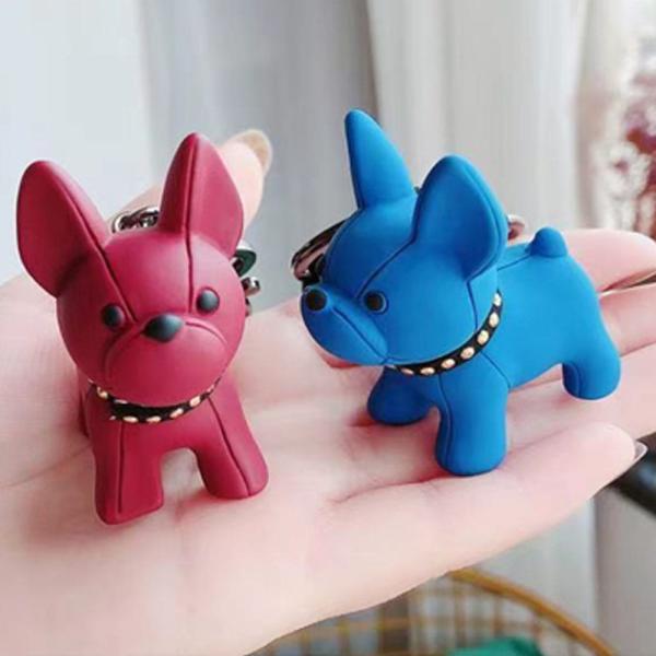 キーホルダー 犬 フレンチブルドッグ かわいい バッグチャーム キーリング ストラップ アニマル プ...