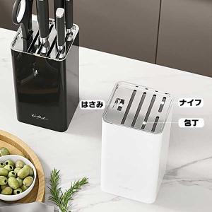 包丁スタンド 6本収納 ハサミ収納 キッチンナ...の詳細画像1