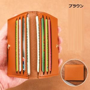 カードケース 薄型 二つ折り レディース スリ...の詳細画像1