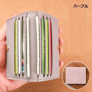カードケース 薄型 二つ折り レディース スリ...の詳細画像4
