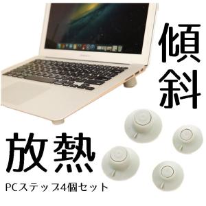 ポイント消化 MacBook や ノートPC に 斜め になる 放熱 排気 パッド4個セット｜lool-shop