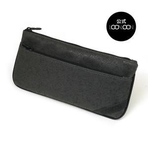 LOONLOON 664 ウッド ペンケース ダークブラウン 大容量