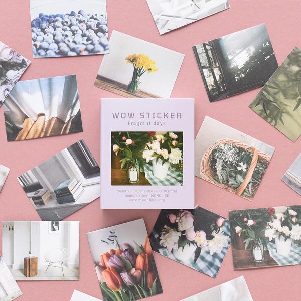 MONOLIKE WOW ステッカー Fragrant days 22柄3シート 韓国文具 シールセ...