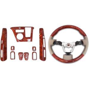 アトレーワゴン S321G S331G 中期型 ガングリップステアリング インテリアパネル 9P 茶...