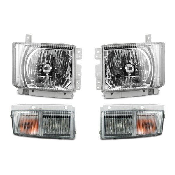 いすゞ ギガ ヘッドライト ウインカーレンズ 純正タイプ コーナーレンズ 4点セット