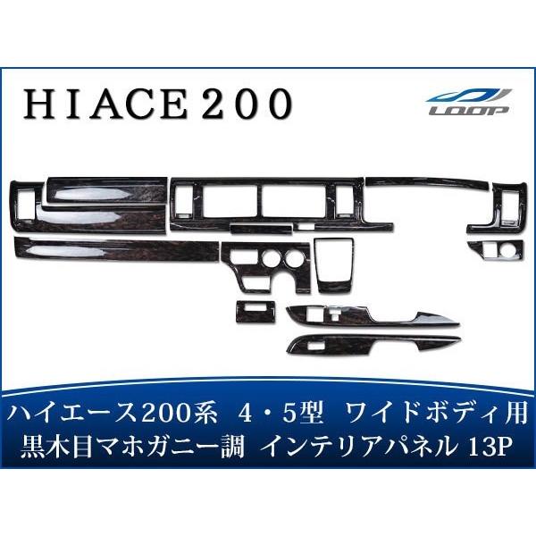 ハイエース 200系 4型 5型 6型 7型 8型 DX DX-GLパッケージ ワイドボディ ダーク...