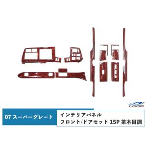 07 スーパーグレート インテリアパネル フロント/ドアセット 15P 茶木目調 H19.4〜｜loop-project