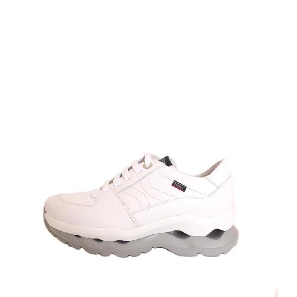 再入荷　別注モデル　レディース　CallagHanカラハン　18803　ホワイト　レザースニーカー ...