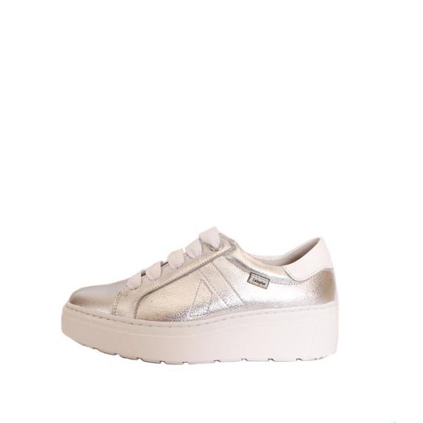 別注モデル　レディース　CallagHanカラハン　36700　シルバー　レザースニーカー 厚底スニ...