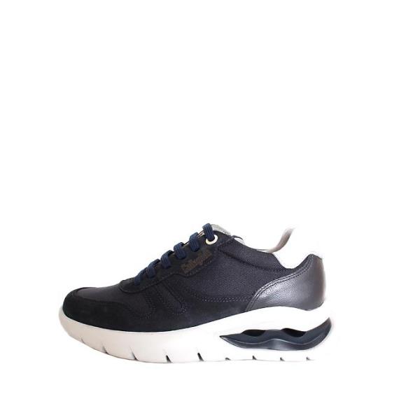 メンズ　CallagHanカラハン　45416　ネイビー　レザースニーカー ダッドスニーカー　コット...