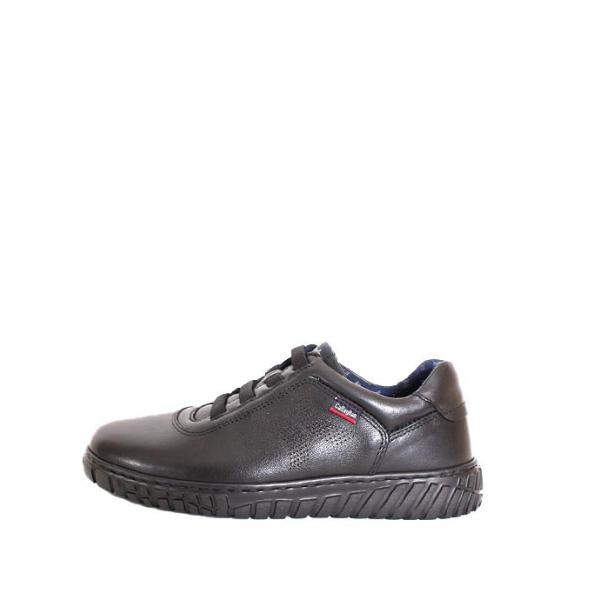 別注仕様　メンズ　CallagHanカラハン　52203　ブラック　スリッポン　レザースニーカー　ダ...