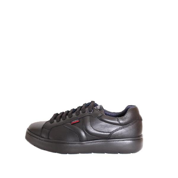 メンズ　CallagHanカラハン　54801　ブラック　レザースニーカー　ダッドスニーカー　スムー...