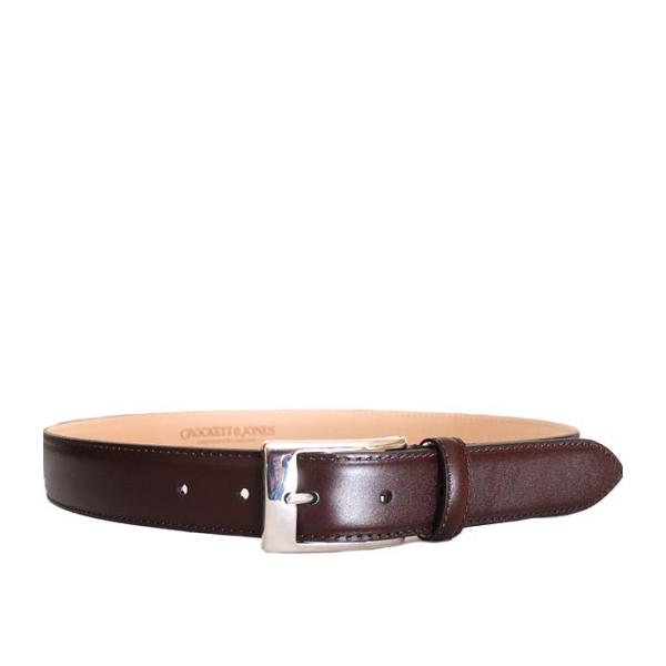 再入荷　CROCKETT&amp;JONESクロケット＆ジョーンズ　8550S　レザーベルト　 ダークブラウ...