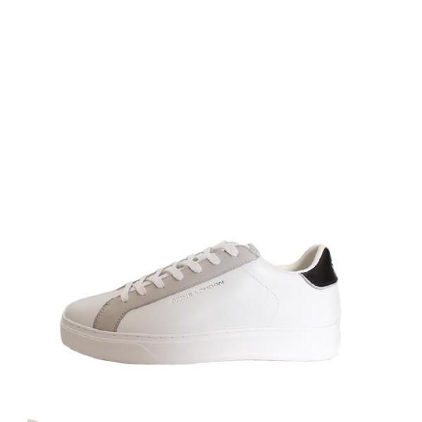 CRIME LONDON/クライムロンドン　BLADE　ホワイト　レザースニーカー　レースアップスニ...