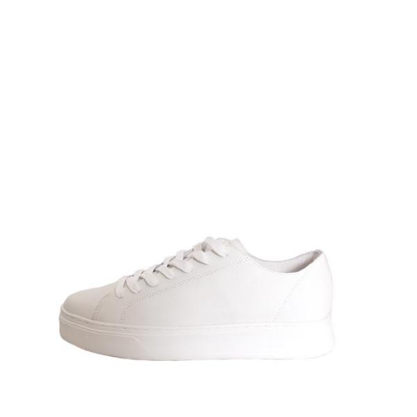 CRIME LONDON/クライムロンドン　RAWCUT　ホワイト　レザースニーカー　レースアップス...