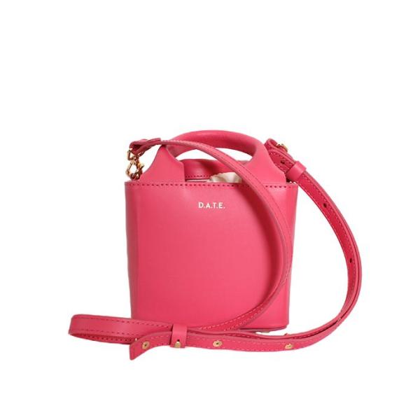 希少モデル　DATE/デイト　CUBO BAG　ピンクレッド　ショルダーバッグ　ハンドバッグ　スムー...