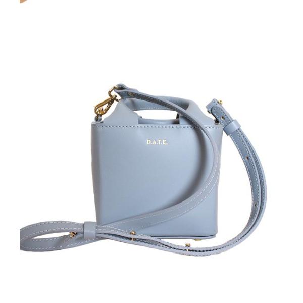 希少モデル　DATE/デイト　CUBO BAG　スカイ　ショルダーバッグ　ハンドバッグ　スムースレザ...