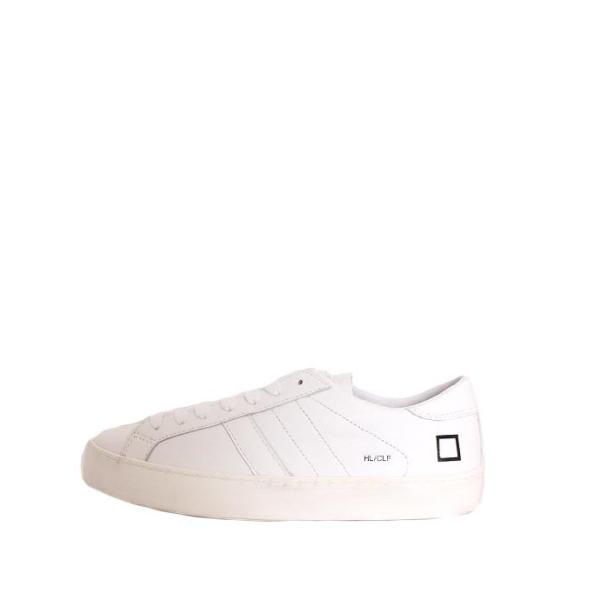 メンズ　D.A.T.E./デイト　HILL LOW　ホワイト　レザースニーカー　レースアップスニーカ...