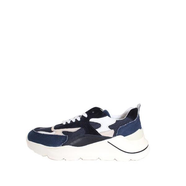 レディース　DATE/デイト　FUGA　ブルー　ダッドスニーカー　レザースニーカー　レースアップスニ...