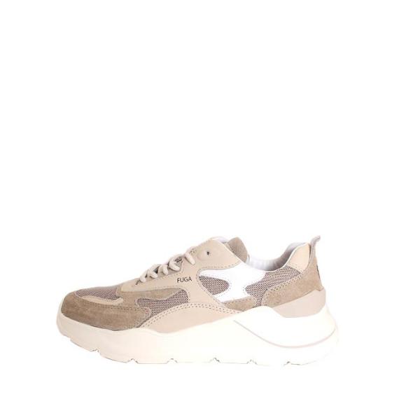 再入荷　レディース　DATE/デイト　FUGA　ブラウンベージュ　ダッドスニーカー　レザースニーカー...
