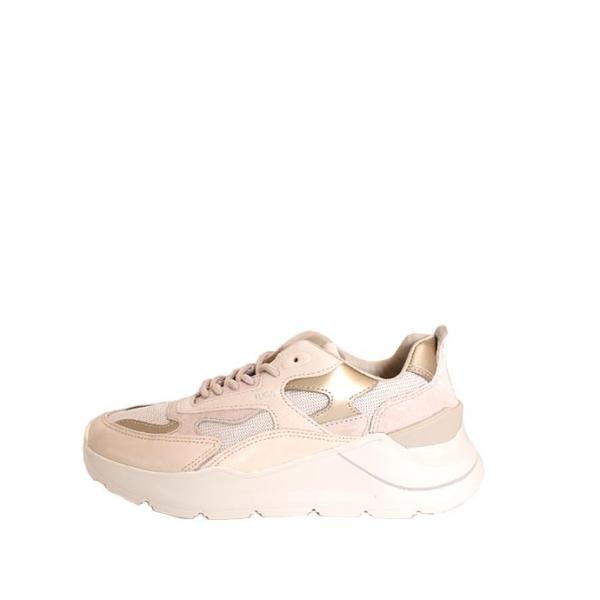 再入荷　レディース　DATE/デイト　FUGA　アイボリー(ベージュ)　ダッドスニーカー　レザースニ...