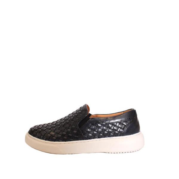 MARIO MINARDIマリオミナルディ　X140505　ダークネイビー　スリッポン　レザースニー...