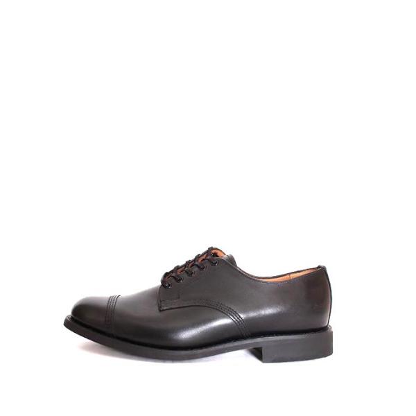 再入荷済　別注素材　SANDERS サンダース 1128 ブラック ミリタリー ダービーシューズ キ...